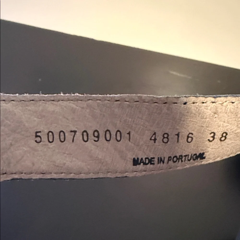 Fly London Navy Leather Ankle-Strap Wedge Sandals size 38 7-7.5US - Picture 8 of 11